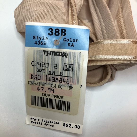 NWT Beige Barely There Underwire Bra Size 38B - Picture 5 of 5